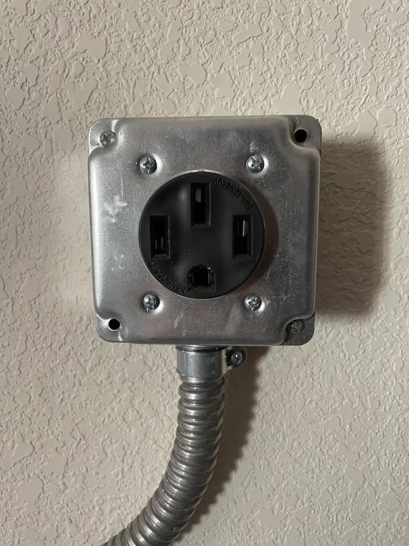 NEMA 14-50 outlet installed for Smart Home Electrical in Petal